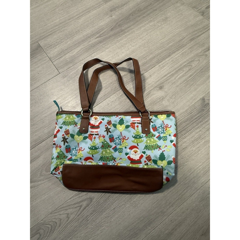 Lily Bloom Christmas Santa Shoulder Bag Purse - Picture 12 of 16